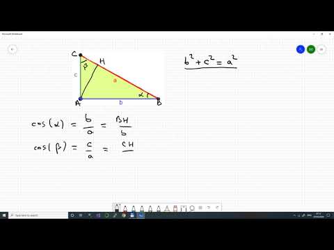 Teorema lui Pitagora - demonstratia cu inaltimea perpendiculara pe ipotenuza