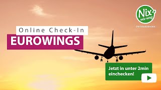 Eurowings Online Check-in – Bequem & schnell online einchecken