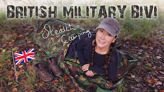 Stealth Camping with British Military Bivi 🦌 So Camouflaged that Deer Came to Visit :)