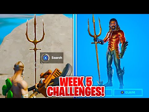 "Claim Your Trident at Coral Cove" LOCATION and UNLOCKING AQUAMAN in Fortnite Aquaman Week 5!