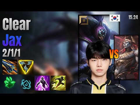 Clear Top Jax vs Zaahen lol KR solo rank Full Game 15.24 | 클리어 잭스 vs 자헨