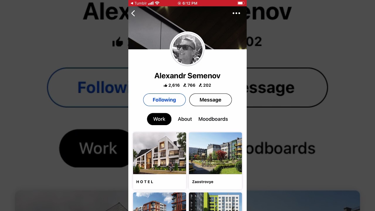 Looking Up Subject’s Background Through Behance Portfolio