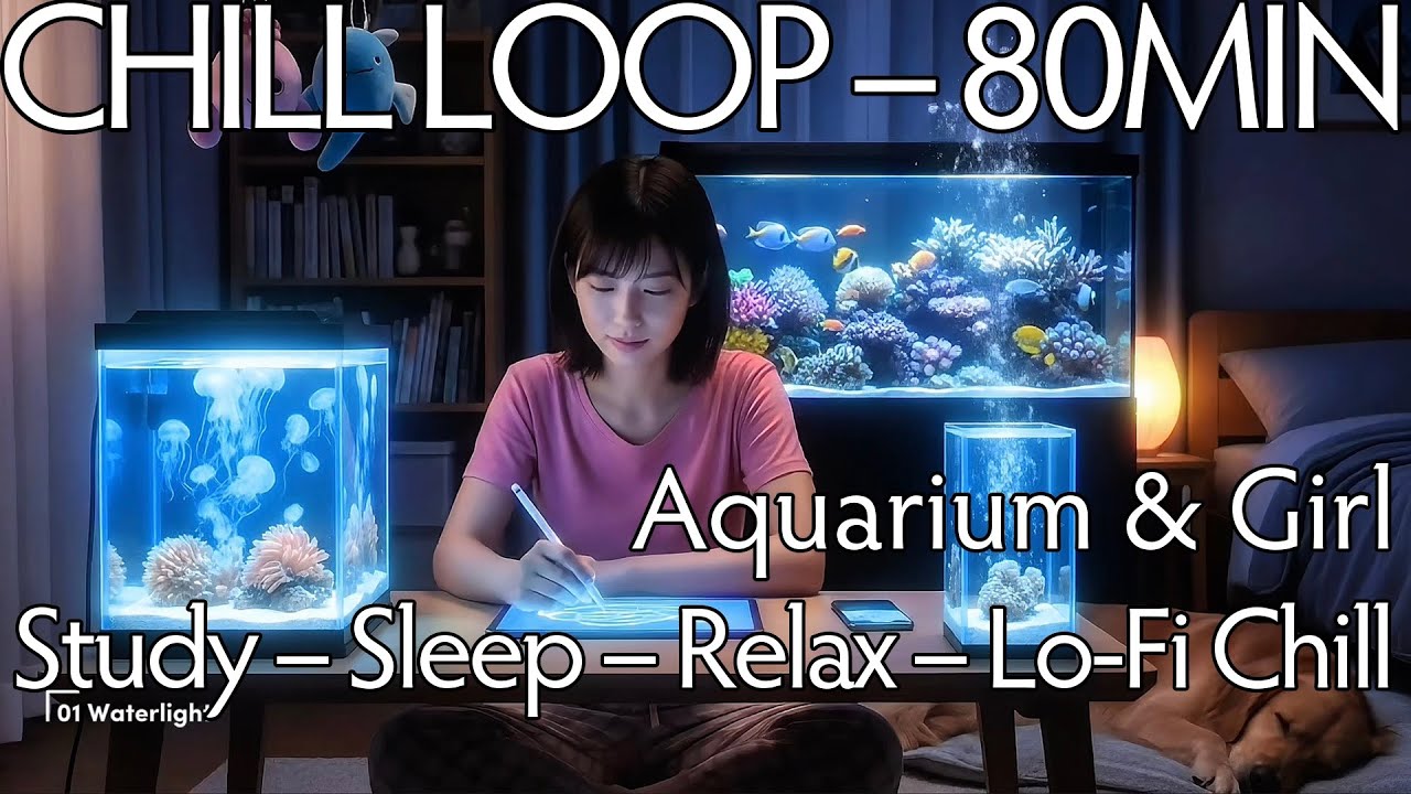 20曲のチルミュージック × アクアリウムループ映像80分