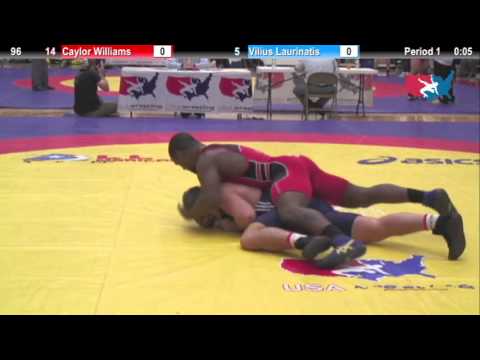 Dual #13   96 KG   Caylor Williams USA #1 vs  Vilius Laurinatis LTU