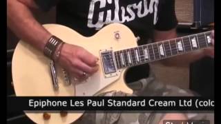 Video thumbnail for Epiphone Les Paul Custom EMG Ltd vs Les Paul Standard Cream Ltd by Star's Music