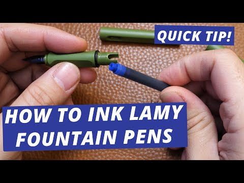 How To Fill Your LAMY Fountain Pen With Cartridges and Bottled Ink