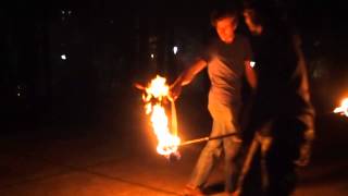 WMD/LC Fire Arts -- joint jam @ Lewis &amp; Clark College- Contact Staff &amp; Poi