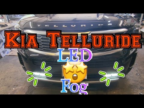 2022 Kia Telluride How to remove the bumper install LED fog lights with switch step by step