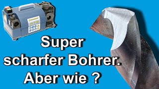 Super scharfe Bohrer mit der Schleifmaschine und Bohrerschleifmaschine Bernardo DG 13 MD