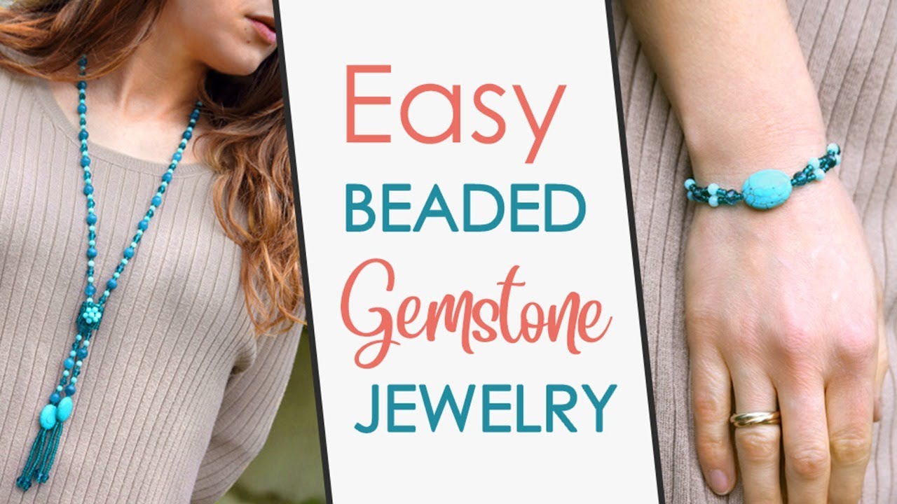 Easy Beaded Gemstone Jewelry Tutorial - Beginners Jewelry making