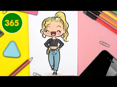 COMMENT DESSINER UNE FILLE KAWAII – Dessins kawaii facile - comment dessiner des personnages kawaii