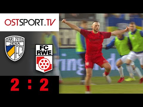Erfurt counterattacks late in the Thuringia derby: CZ Jena - RW Erfurt 2:2 | Regionalliga Nordost
