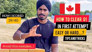 🇨🇦Clear G1 test in your first attempt 🔥 tips and important things to do before going for G1 test