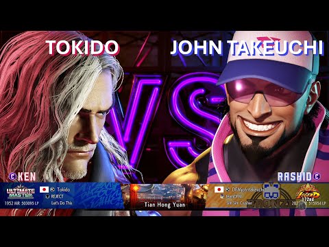 SF 6 ⚔ TOKIDO (Ken) 🆚 JOHN TAKEUCHI (Rashid)  ⚔ Master Level Gameplay