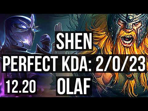 SHEN vs OLAF (TOP) | 2/0/23, 500+ games, Rank 10 Shen | EUW Challenger | 12.20