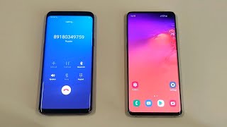 Samsung Galaxy S9 + S10 Incoming call & Outgoing call at the Same Time