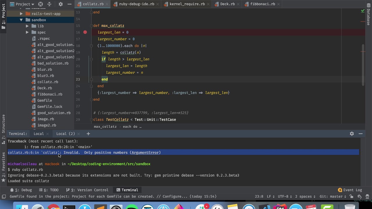 Collatz Sequence Ruby
