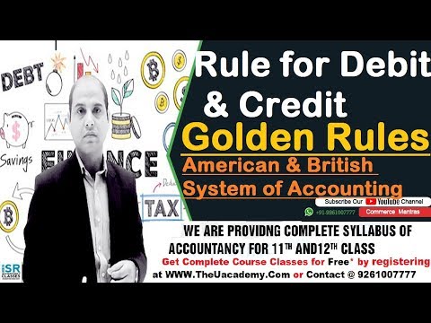 Rule of Debit and Credit - for Journalising | Easy way | American & British System | Golden Rules Video