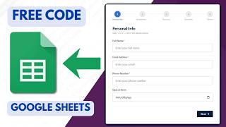 Create Multi-Step HTML Data Entry Form for Google Sheets | Email + File Upload + Validation | FREE