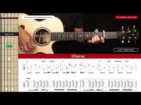 Fire And Rain Guitar Cover James Taylor 🎸|Tabs + Chords|