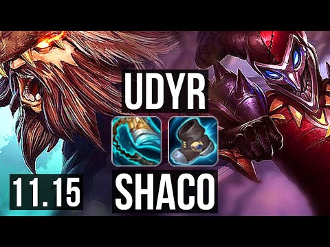 UDYR vs SHACO (JUNGLE) | 600+ games, 6/2/6 | BR Diamond | v11.15