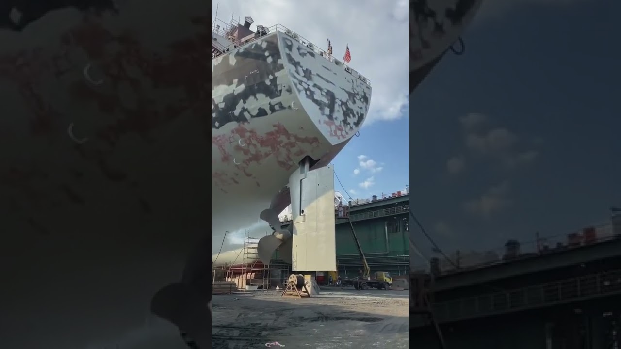 #ship in dry dock