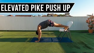 Download lagu How To Do An Elevated Pike Push Up - Shoulder Body Weight Exercise Tutorials mp3