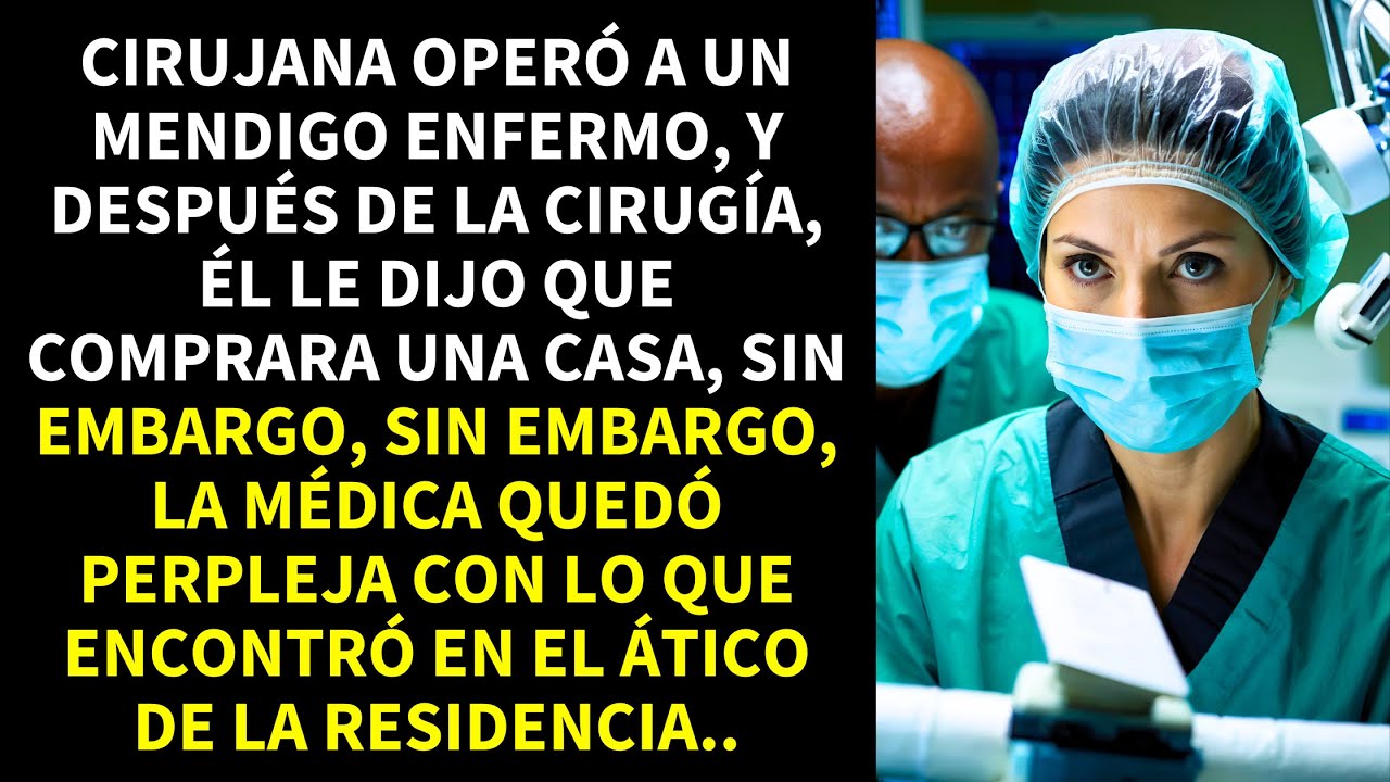 CIRUJANA OPERÓ A UN MENDIGO ENFERMO Y, DESPUÉS DE LA CIRUGÍA, ÉL SUGIRIÓ QUE ELLA COMPRARA LA CASA..