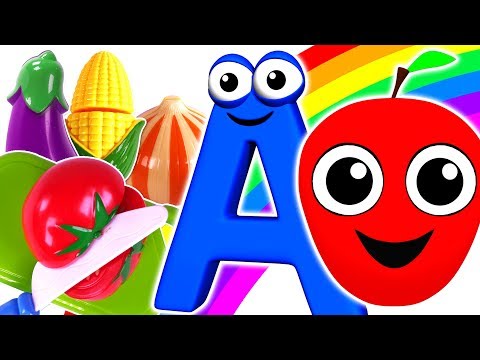 Fruit Songs & Vegetable Rhymes| Learn Fruits & Vegetables Names Compilation with Velcro Toy for Kids