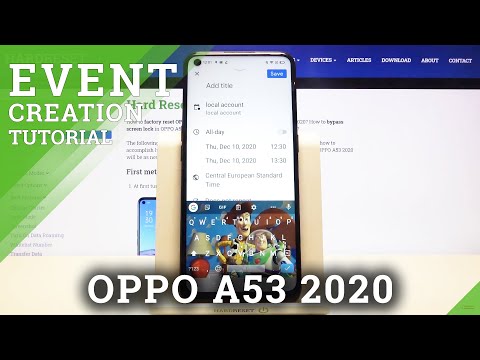 How to Add Event to Calendar in OPPO A53 2020 – Calendar App
