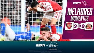 GYOKERES CRAVA DUAS VEZES E ARSENAL SEGUE LÍDER APÓS VENCER BEM O SUNDERLAND | MELHORES MOMENTOS