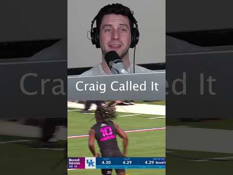 Craig Predicts Maxwell Hairston's 40 Time #nfldraft #nflcombine #maxwellhairston