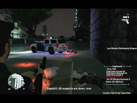 Intense Shootout Near Police HQ - Police Pursuit Mod 7.6c GTAIV