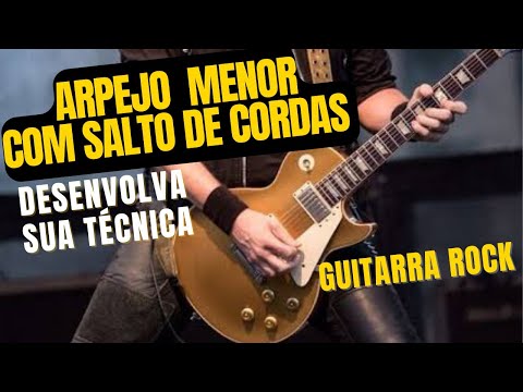 Guitarra - Arpejo de Em com salto de cordas