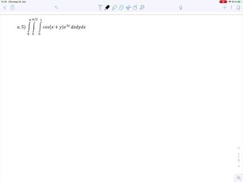 Übungsblatt9 Aufgabe a5 – Dreifachintegral