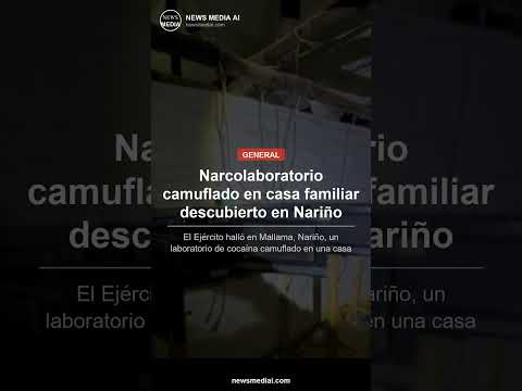 Narcolaboratorio camuflado en casa familiar descubierto en Nariño #Shorts