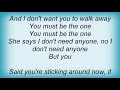 She Wants Revenge - Must Be The One Lyrics
