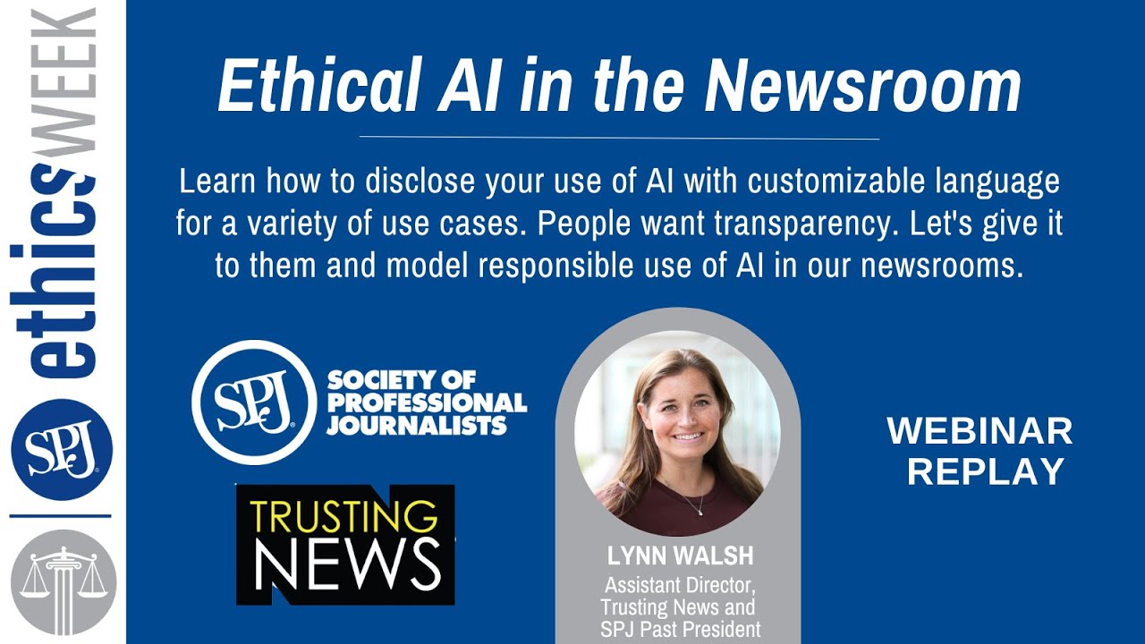 #SPJEthicsWeek: Ethical AI in the Newsroom