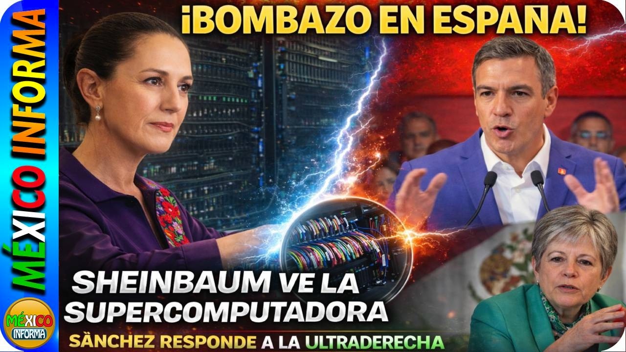 SHEINBAUM VISITA SUPERCOMPUTADORA. PEDRO SÁNCHEZ RESPONDE A ULTRADERCHA. A. BÁRCENA HABLA DE MÉXICO.