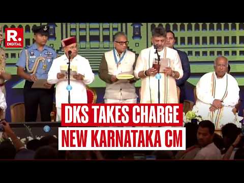Karnataka Gets New CM: DK Shivakumar Takes Oath At Lok Bhavan; G Parameshwara Takes Oath As Dy CM