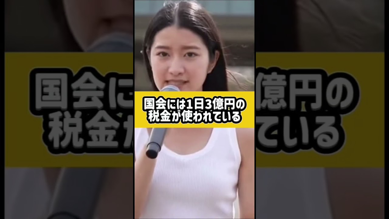 国会には1日3億円の税金が使われている #女子高校生政治家 #女子高生政治家