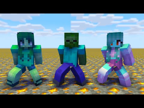 MONSTER SCHOOL : DUN DUN DANCE ZOMBIE FAMILY - MINECRAFT ANIMATION