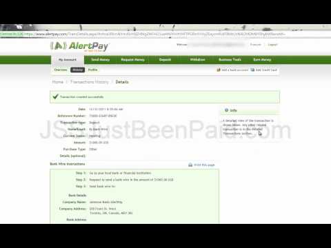 JSS Tutorial - AlertPay Bank Wire Part 1