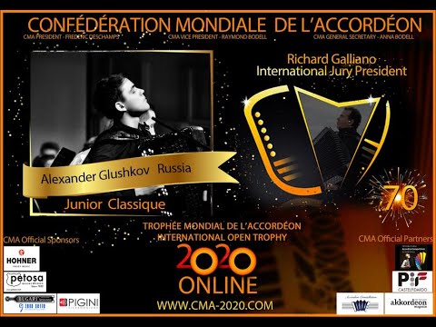 Junior Classic 1st Round - Glushkov Alexander (Russia) www.CMA-2020.com Глушков Александр (баян)