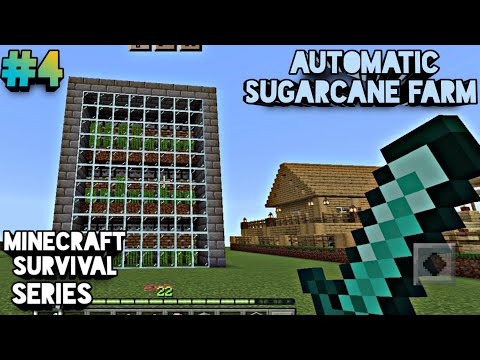 UNIQUE GMR - I Made Automatic Sugarcane Farm in Minecraft Survival Series #4