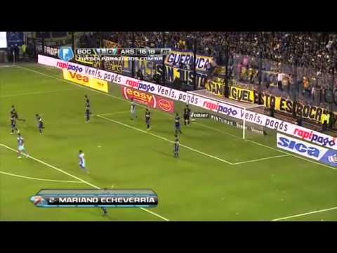 Gol Echeverría Boca 1 Arsenal 1 Fecha 16 Final 2014