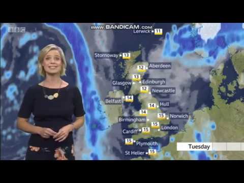 Sarah Keith-Lucas BBC Weather late evening 2019 10 13