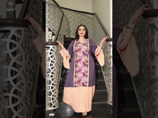 جلابية راقية بأكمام انسيابية