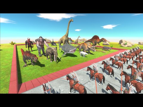 All groups of animals vs horsemen - Animal Revolt Battle Simulator