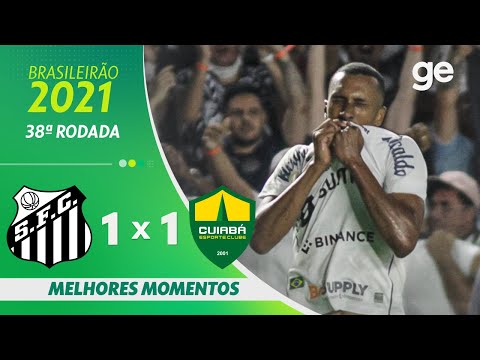 Gols e lances de Santos x Cuiabá